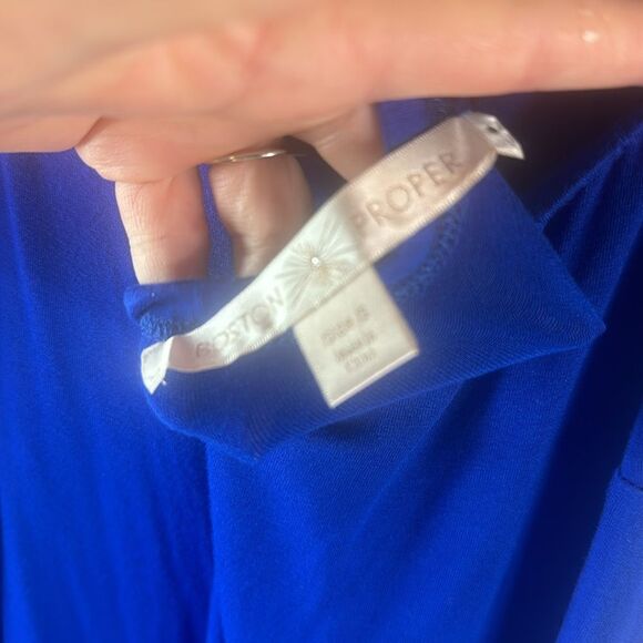 💙 Boston Proper Royal Blue Halter Maxi Dress Size Small - Picture 5 of 5